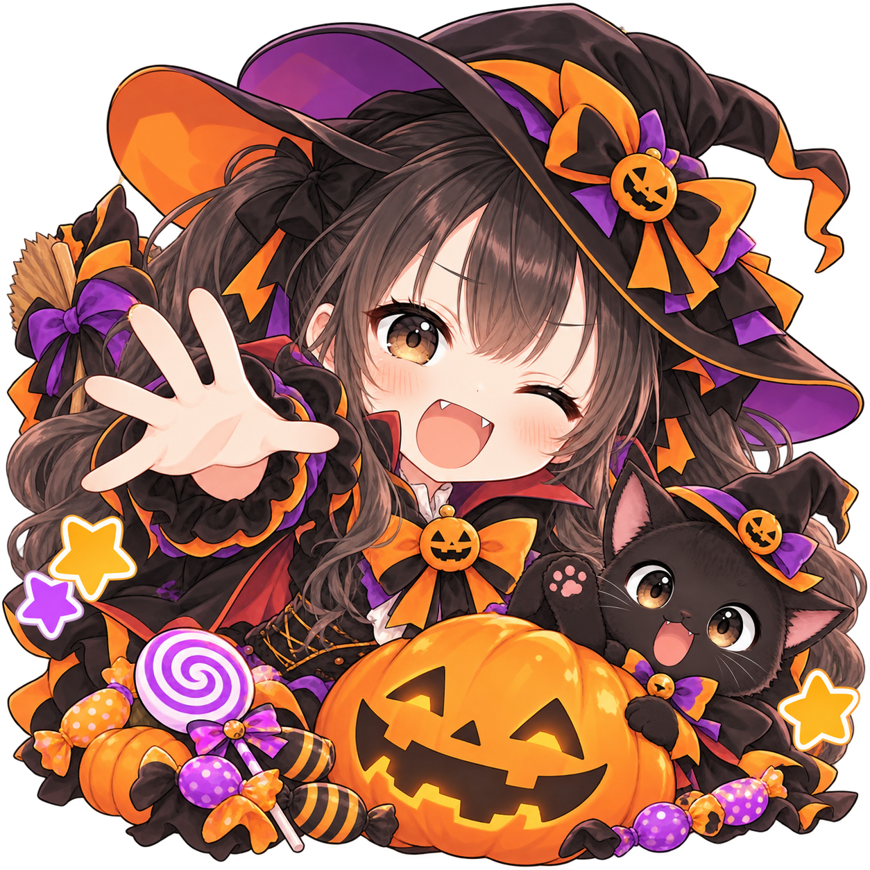 年に1日♡ハロウィンコデちゃん LINEスタンプのメイン画像